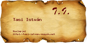 Tasi István névjegykártya